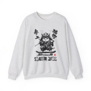 Skater SAMURAI Neko- Crewneck Sweatshirt