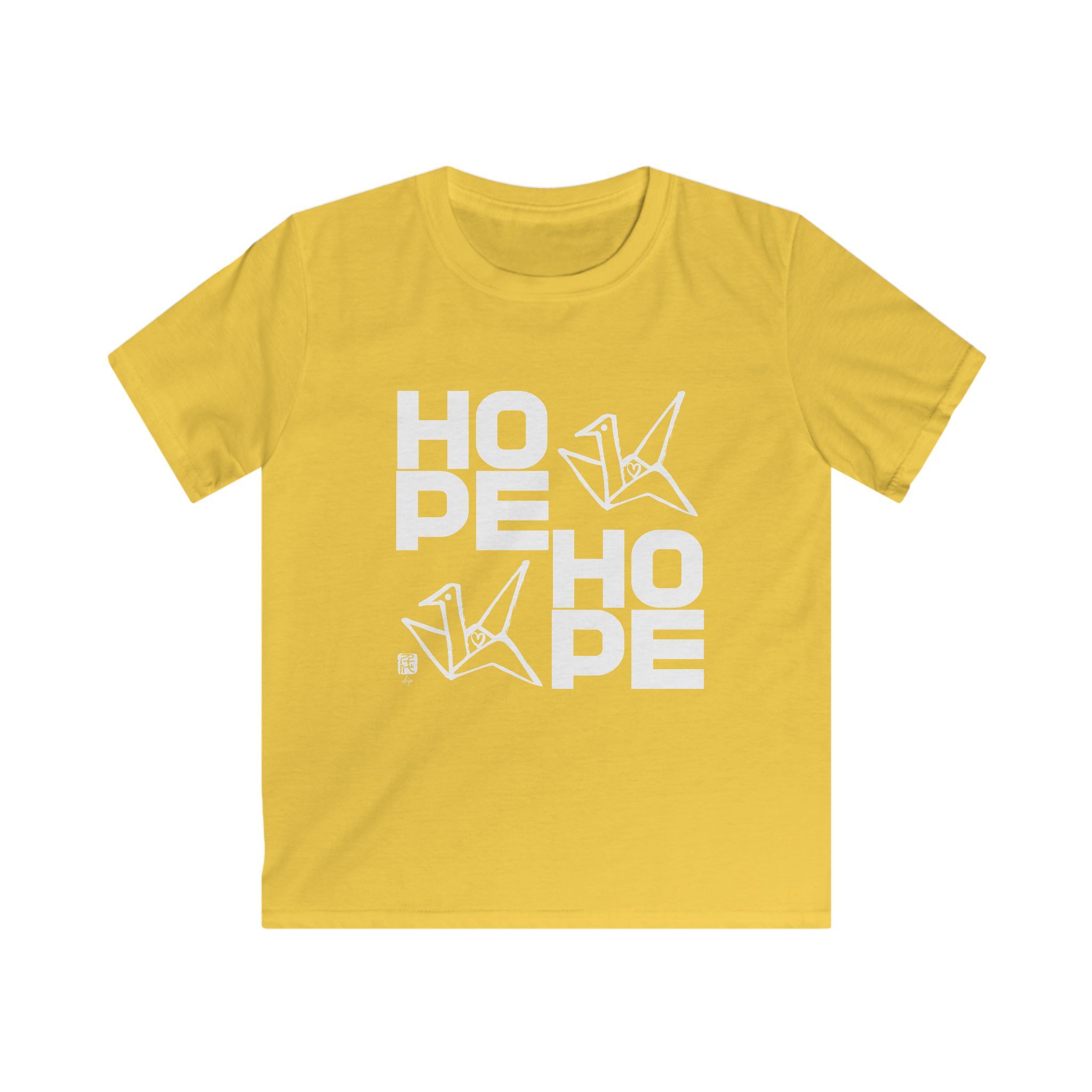 "Hope" Origami Crane Kids Shirt - Image 4