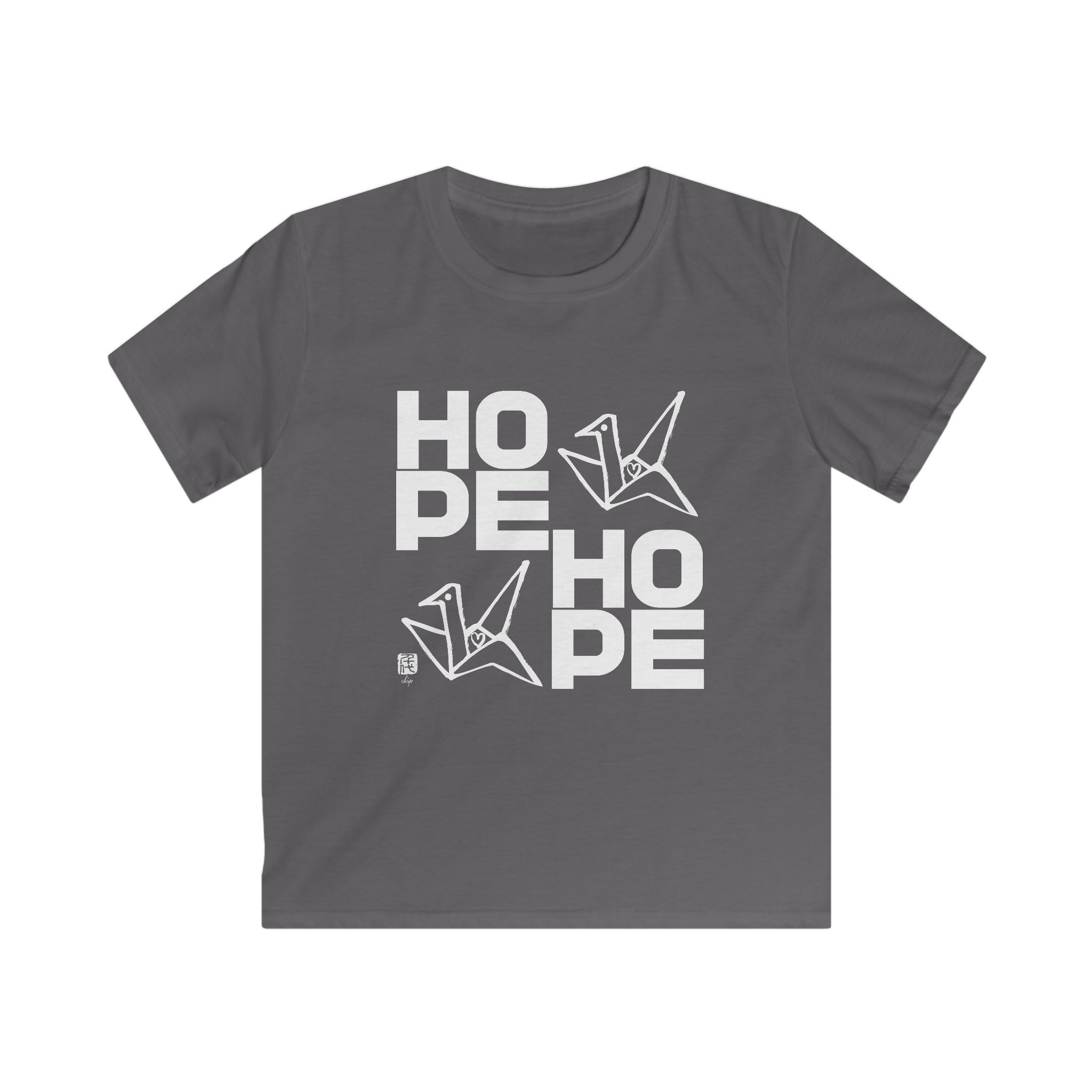 "Hope" Origami Crane Kids Shirt - Image 7