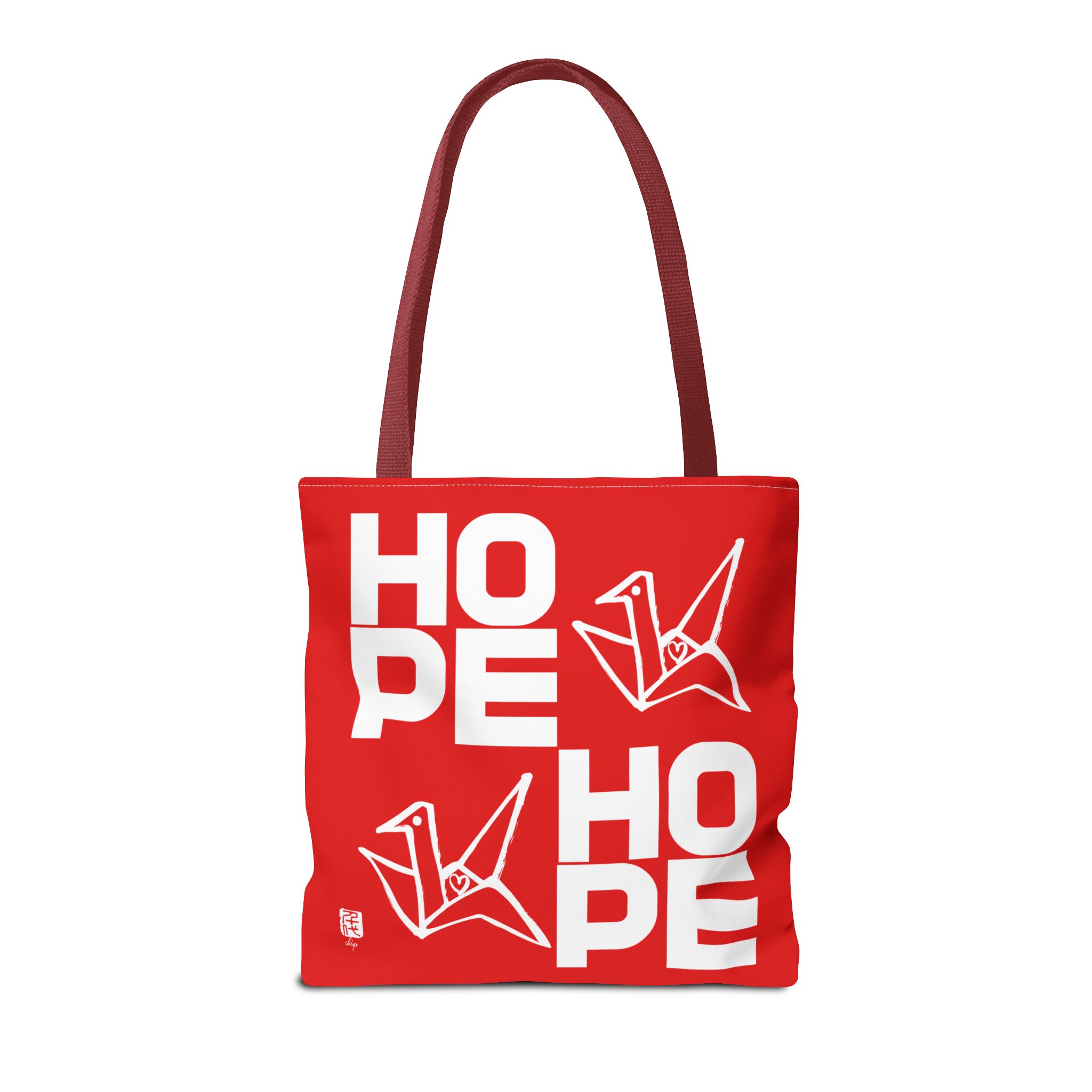 RED Hope Origami Tote Bag - Image 4