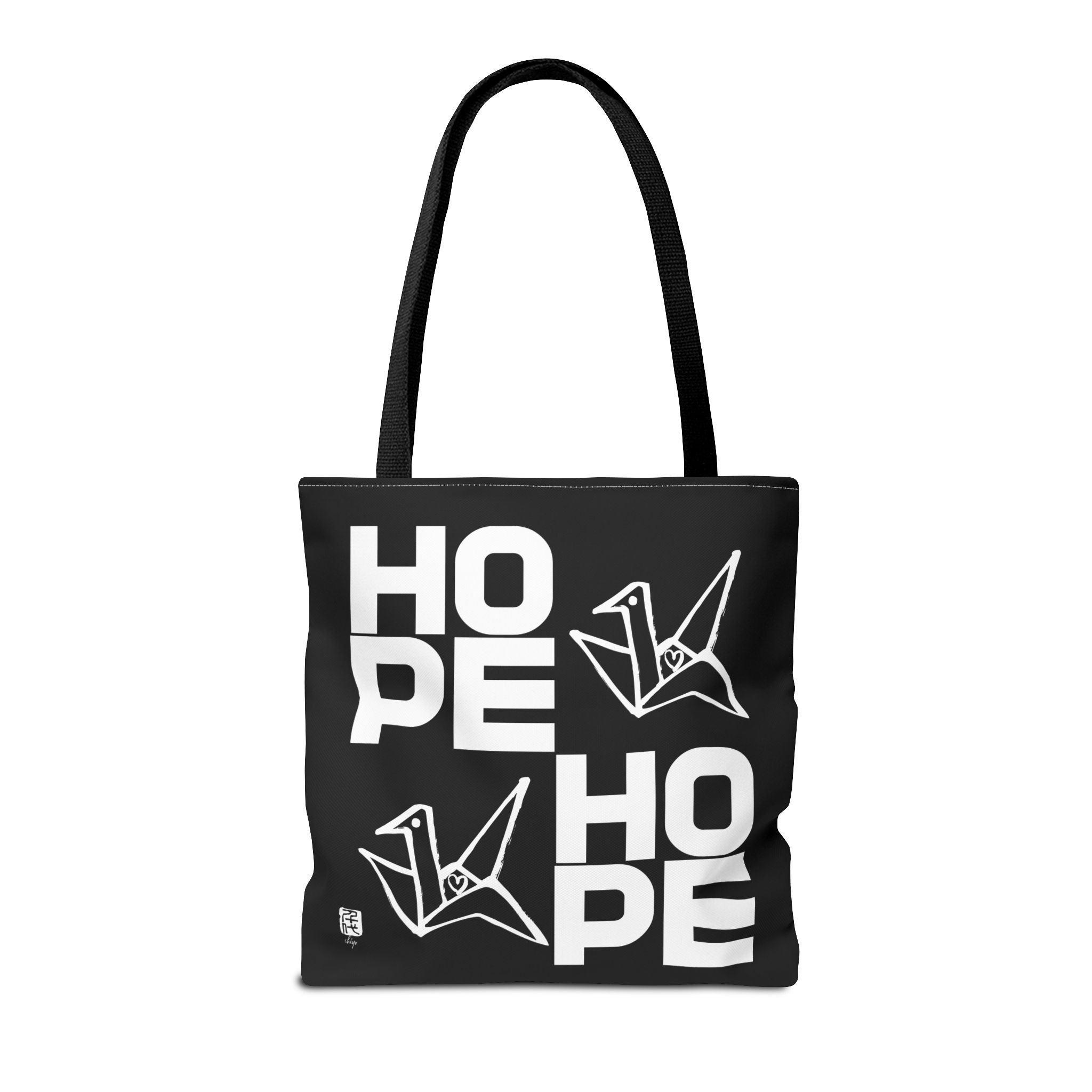 BLACK Hope Origami Tote Bag - Image 3