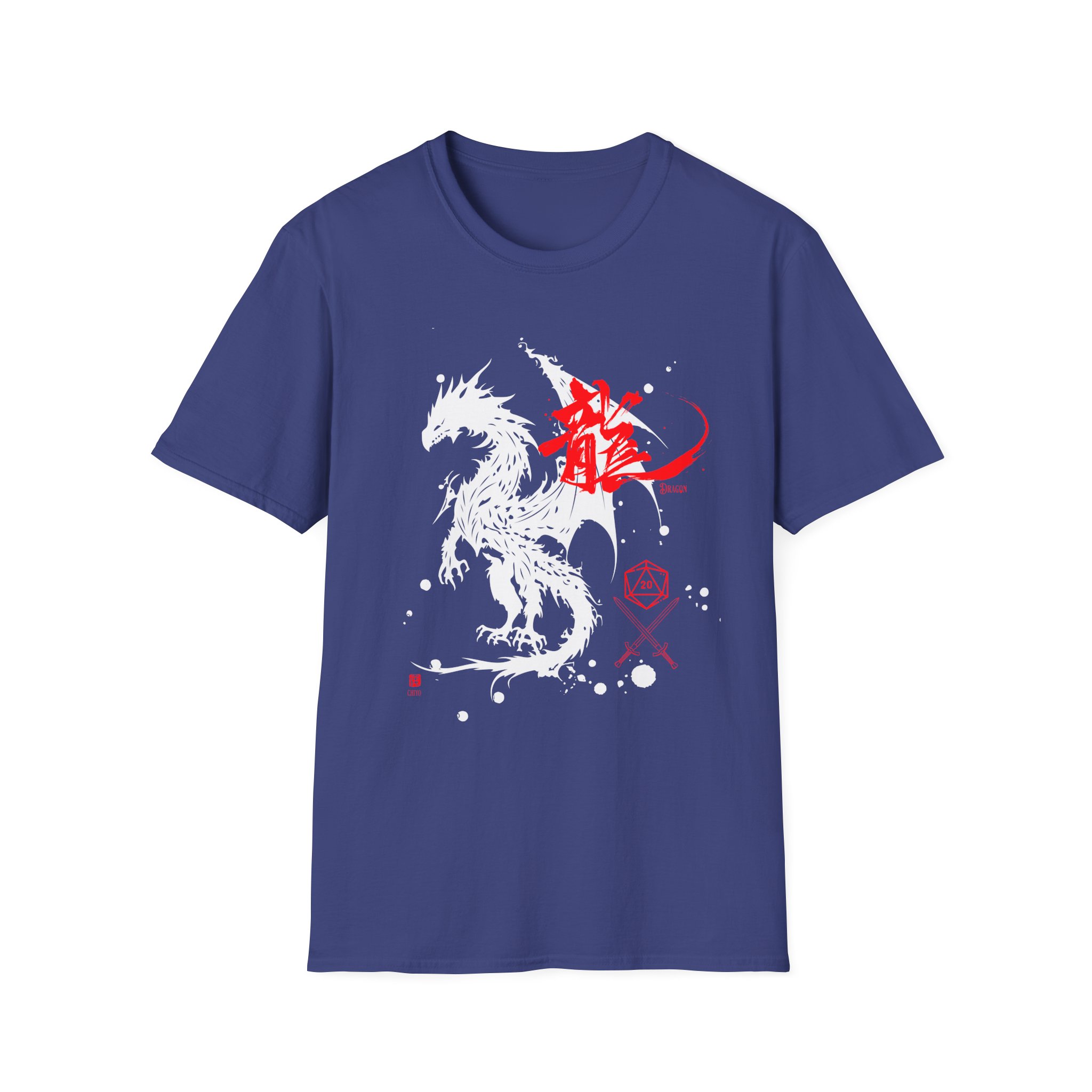 D & D Dragon Kanji Unisex Softstyle T-Shirt - Image 9