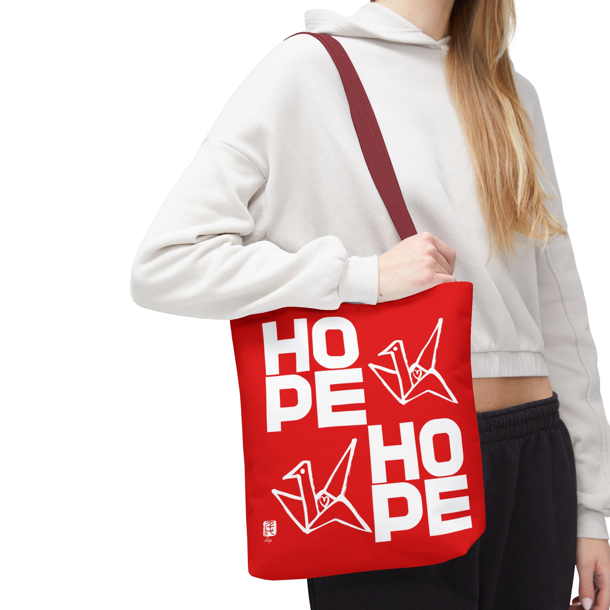 RED Hope Origami Tote Bag - Image 6