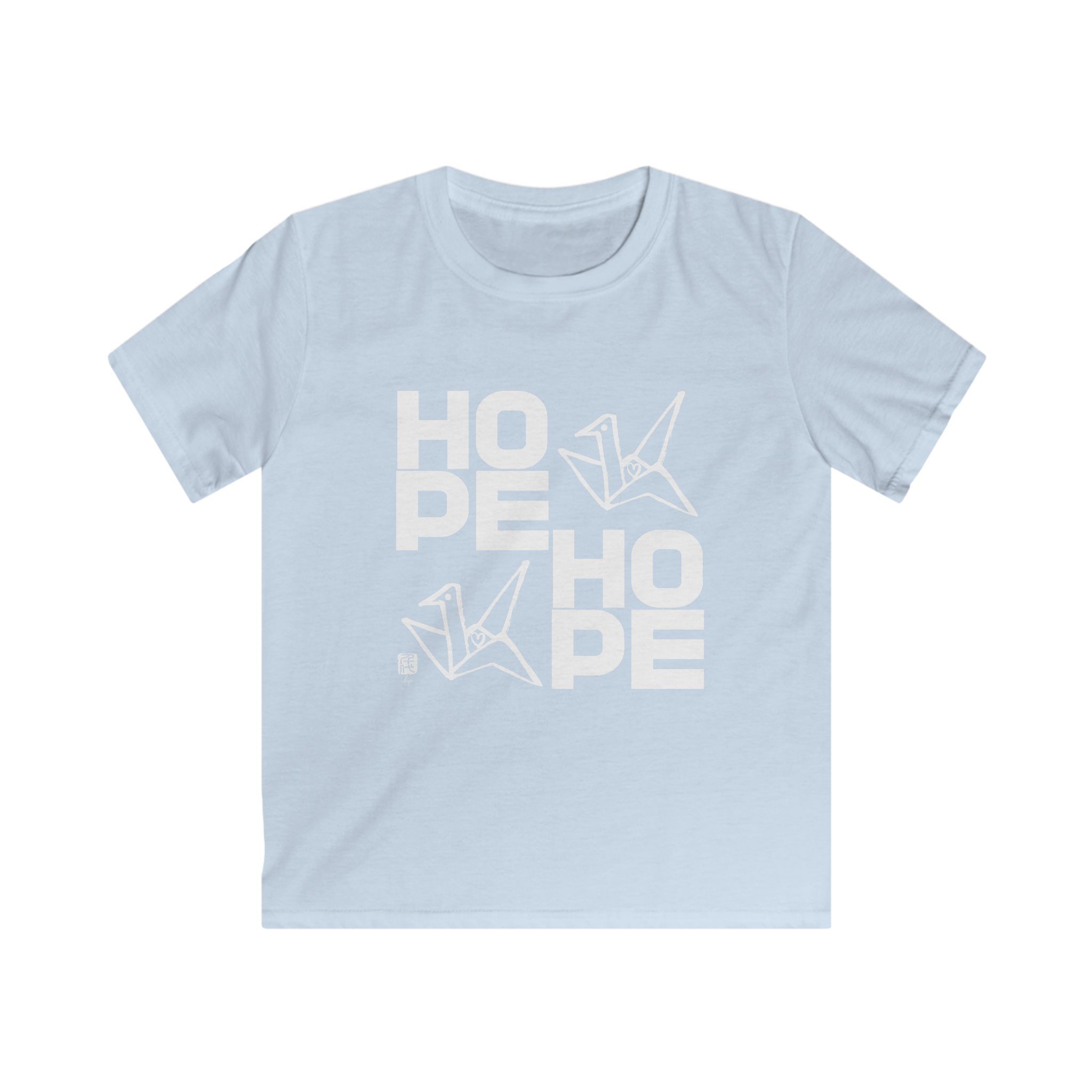 "Hope" Origami Crane Kids Shirt - Image 6