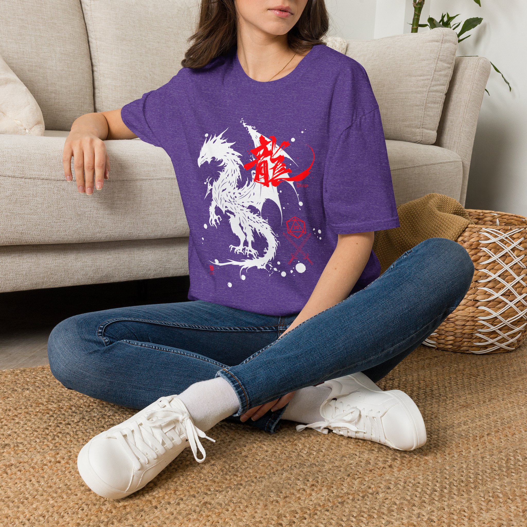 D & D Dragon Kanji Unisex Softstyle T-Shirt - Image 14