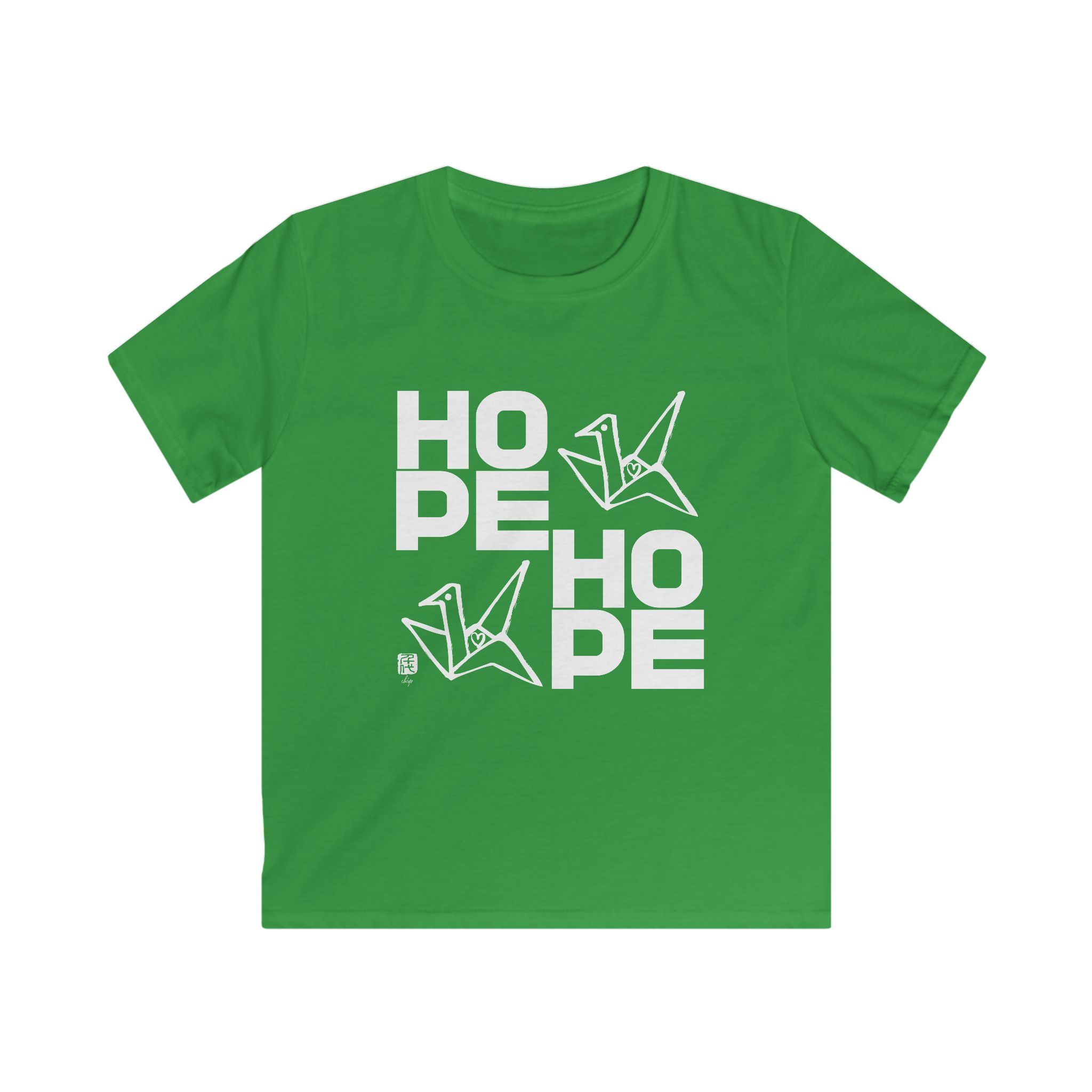 "Hope" Origami Crane Kids Shirt - Image 5