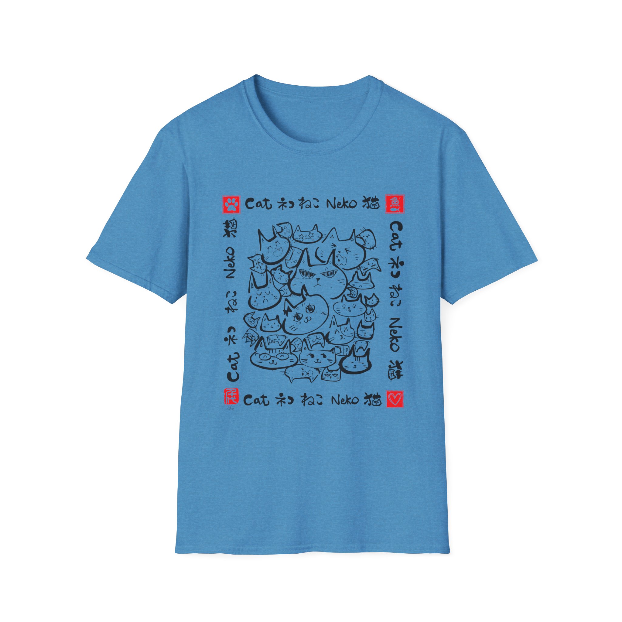 Cute Cats T-Shirt — Japanese Cat - Image 4