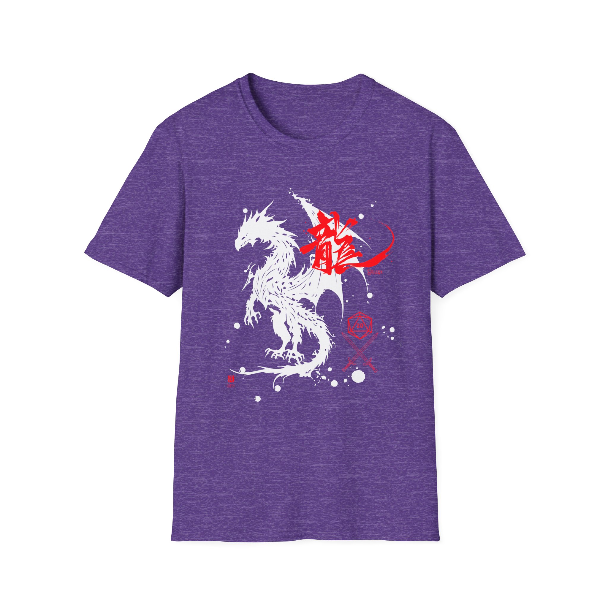 D & D Dragon Kanji Unisex Softstyle T-Shirt - Image 15