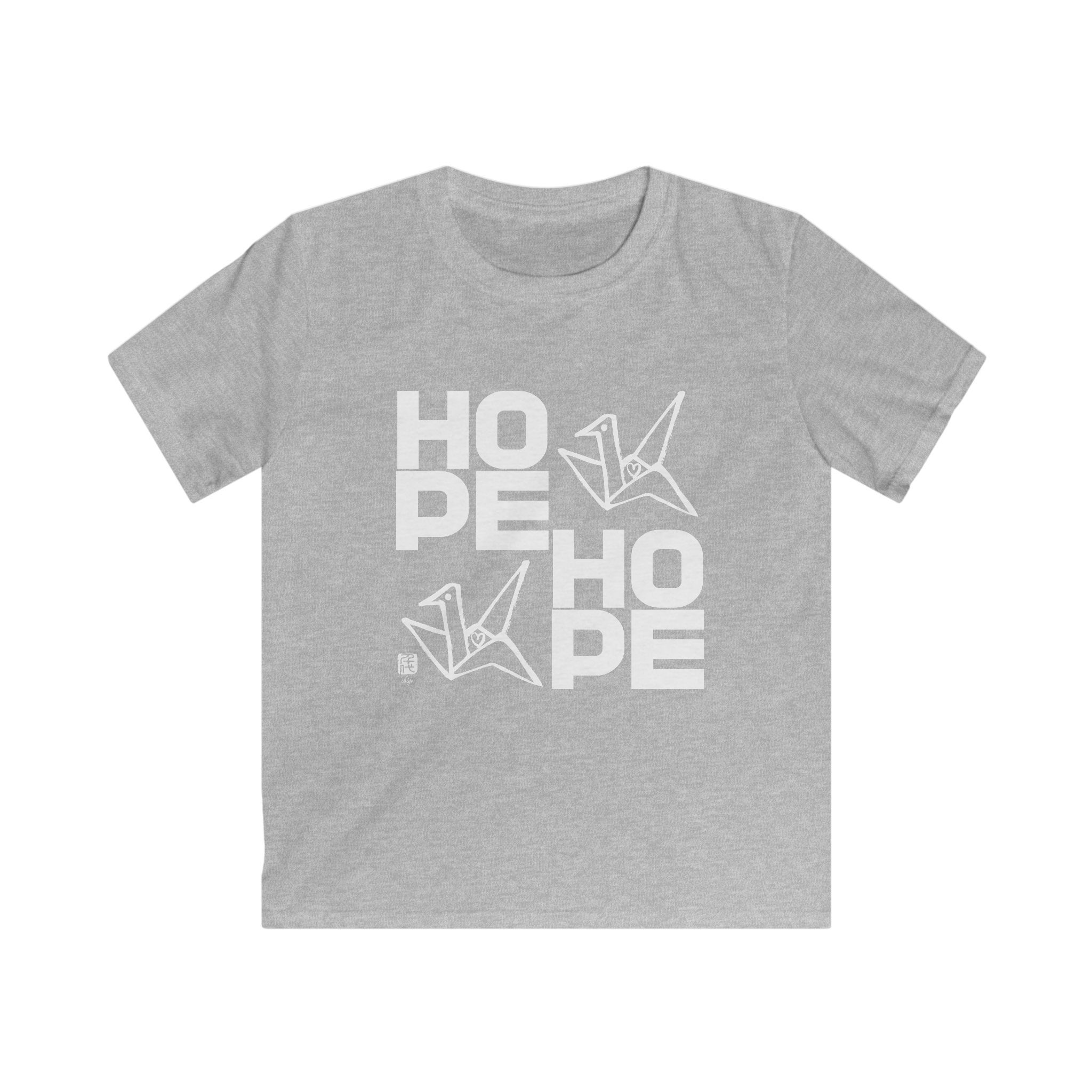 "Hope" Origami Crane Kids Shirt - Image 3
