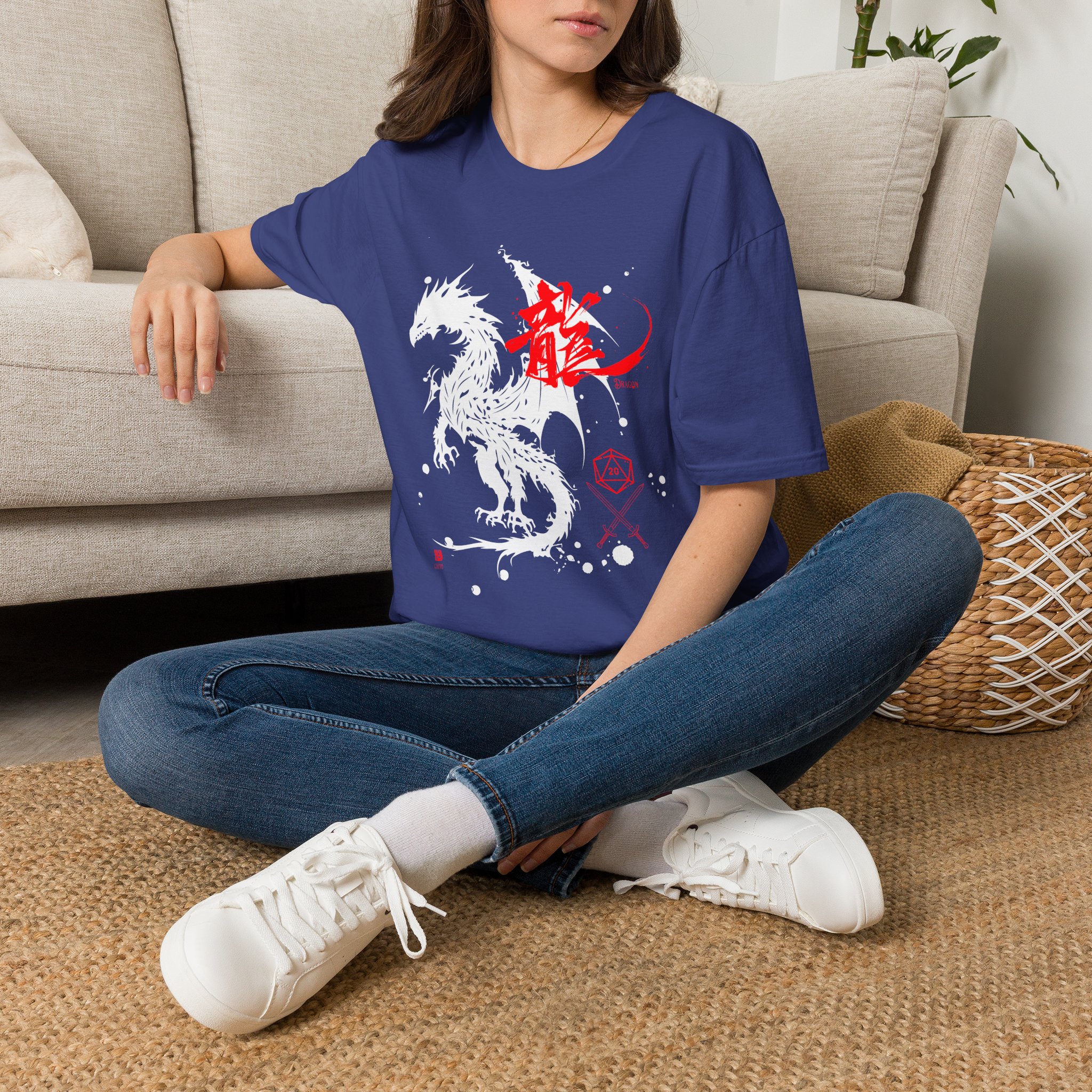 D & D Dragon Kanji Unisex Softstyle T-Shirt - Image 8