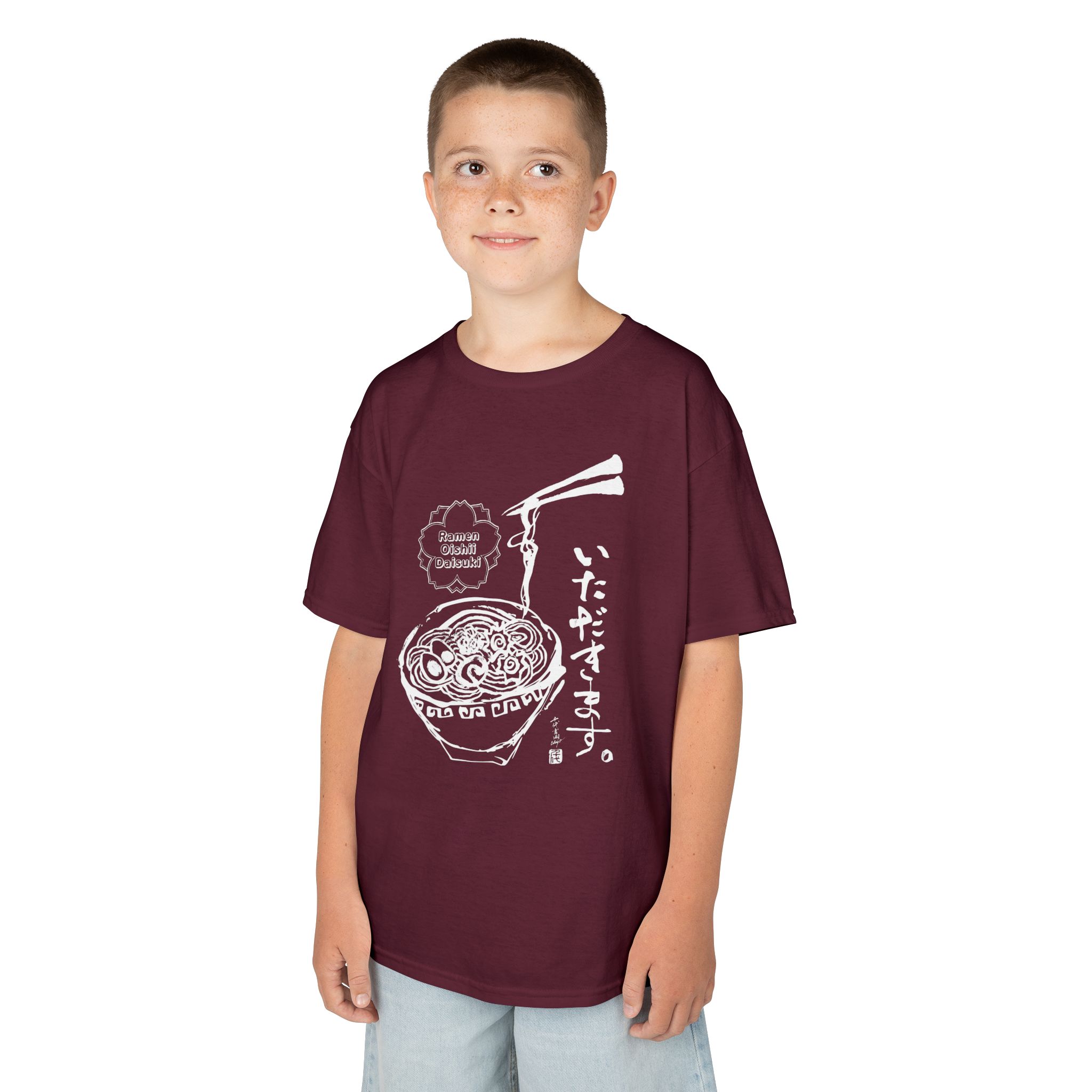 Ramen Bowl 'Itadakimasu' Youth Tee - Image 4