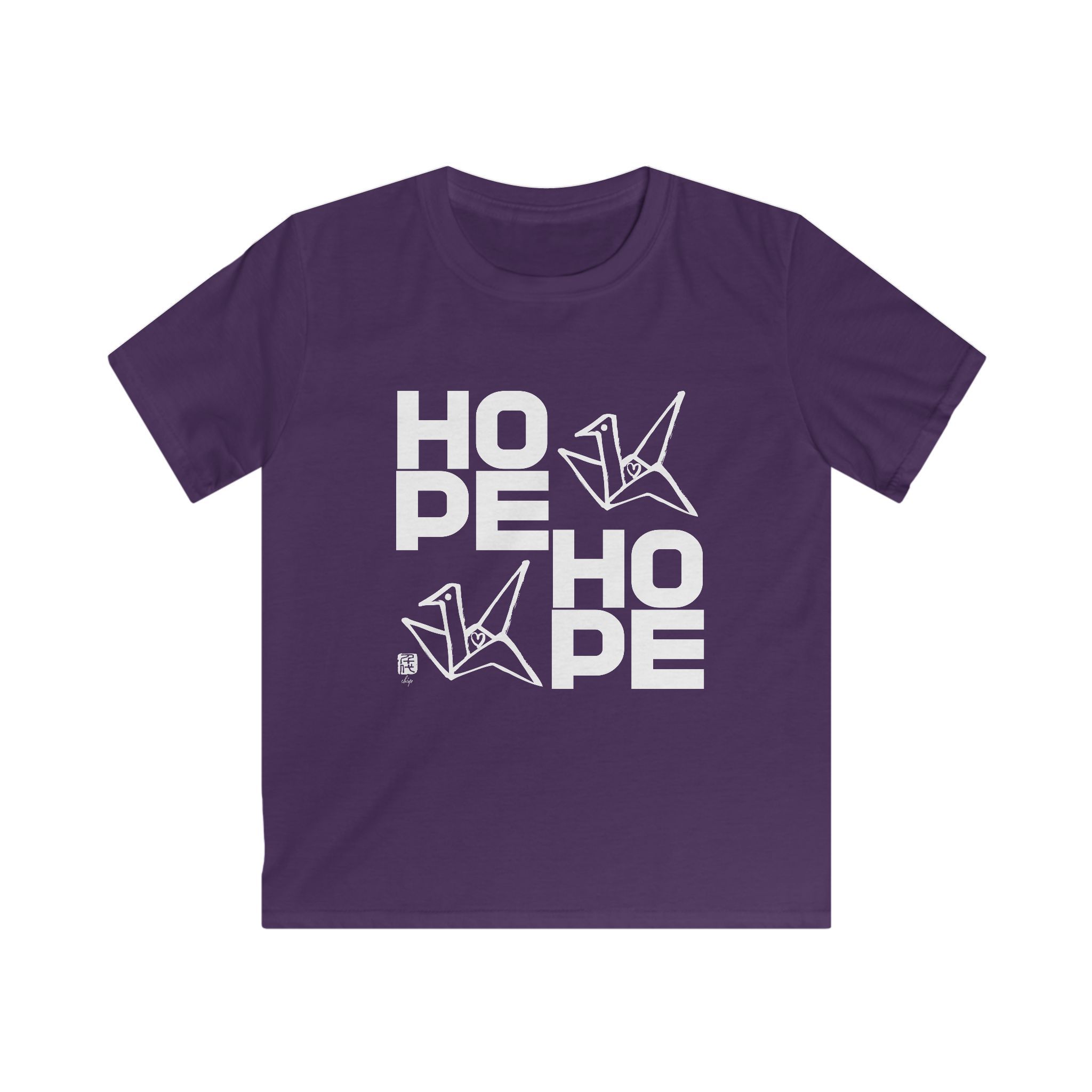 "Hope" Origami Crane Kids Shirt - Image 8