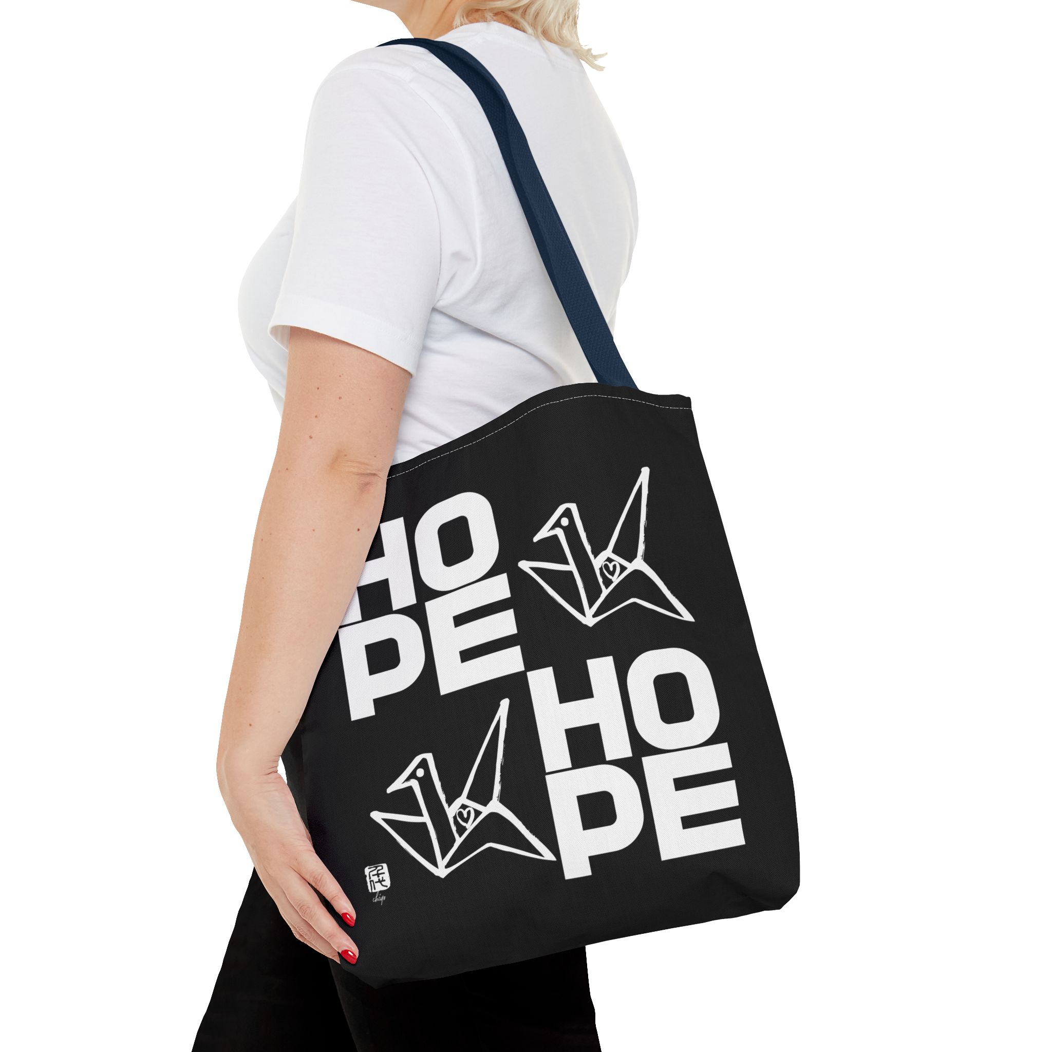 BLACK Hope Origami Tote Bag - Image 8