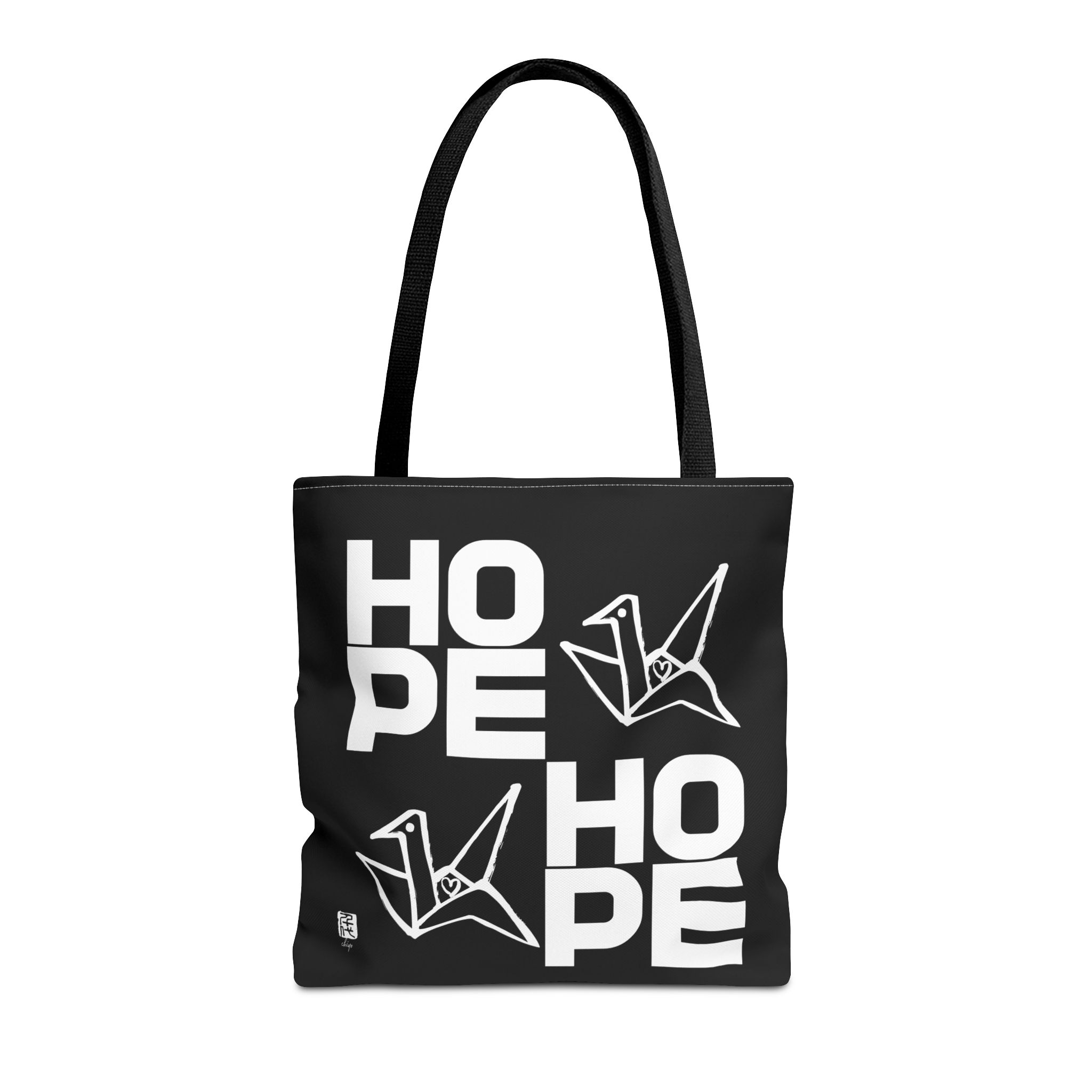 BLACK Hope Origami Tote Bag - Image 2