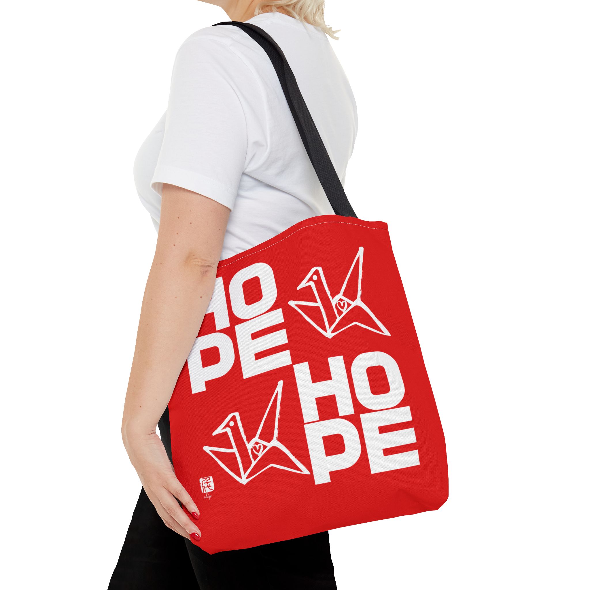 RED Hope Origami Tote Bag