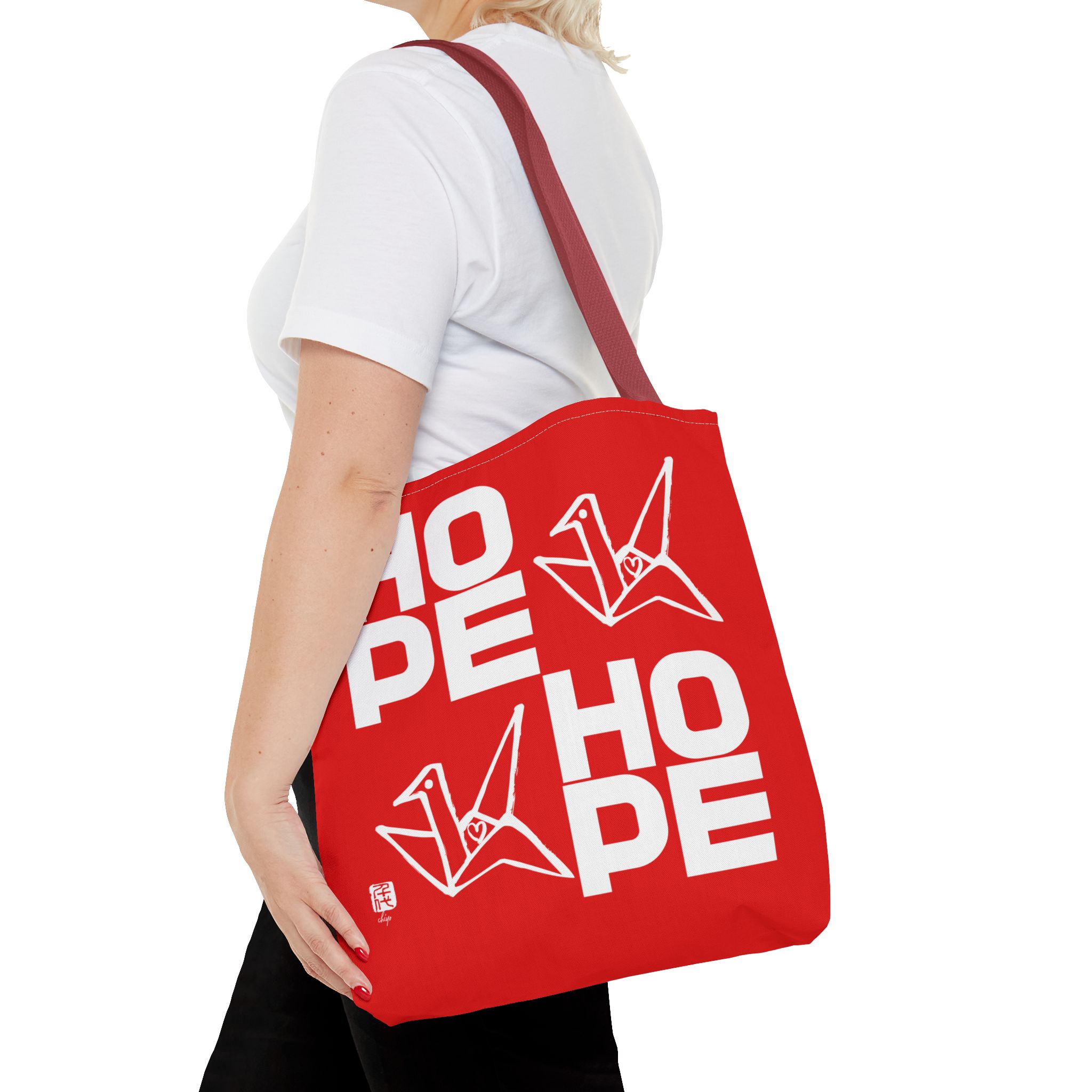 RED Hope Origami Tote Bag - Image 3